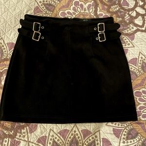 Black Suede Mini Skirt